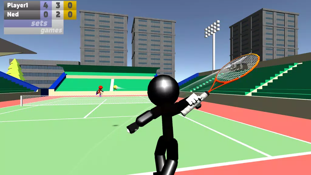 Stickman 3D Tennis Скриншот 2