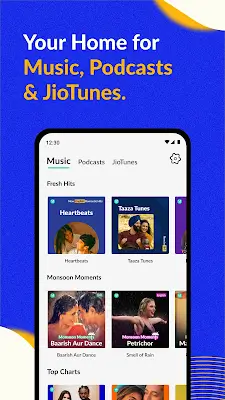 JioSaavn - Music & Podcasts Скриншот 1