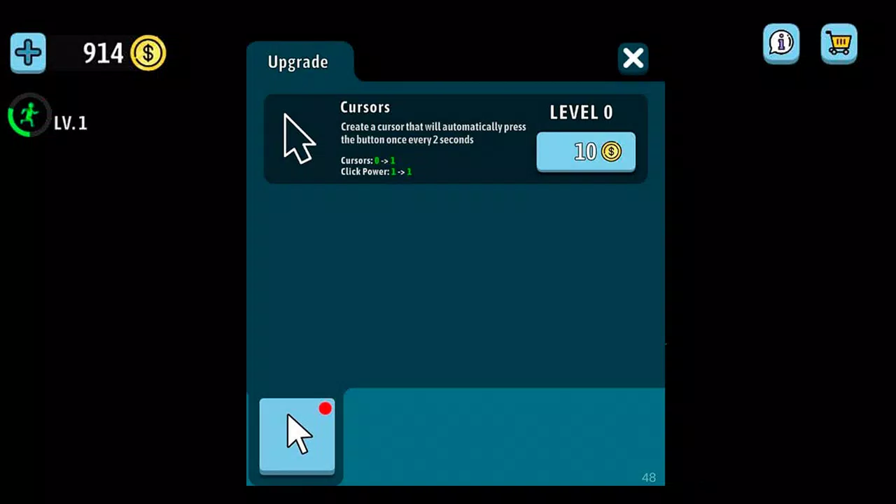Green button: Авто кликер игра Captura de tela 4