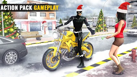 Superhero Bike Taxi Bike Games Скриншот 3