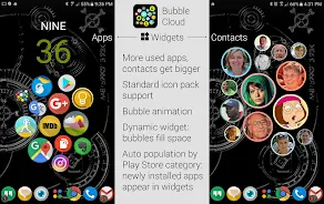 Bubble Cloud Widgets + Folders Скриншот 1