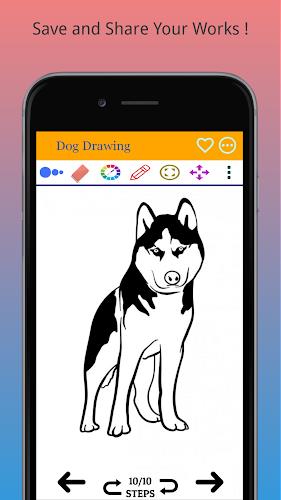 How to Draw Dog Step by Step Schermafbeelding 3