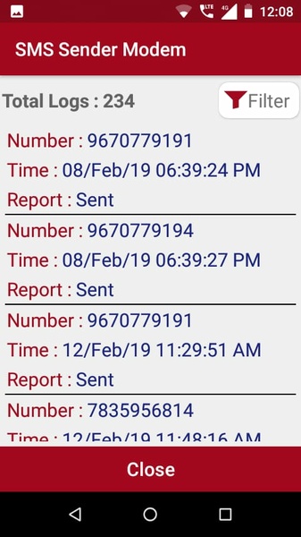 SMS Sender Modem ภาพหน้าจอ 4