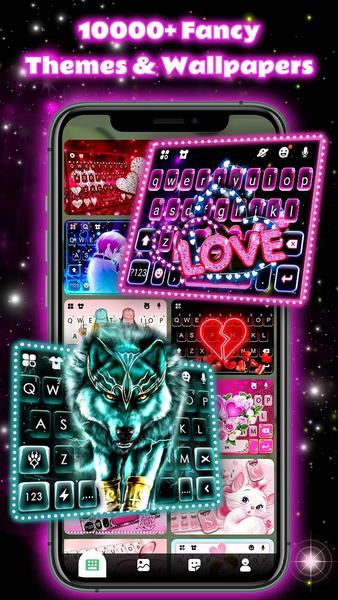 Teclado Neon Love Captura de tela 3
