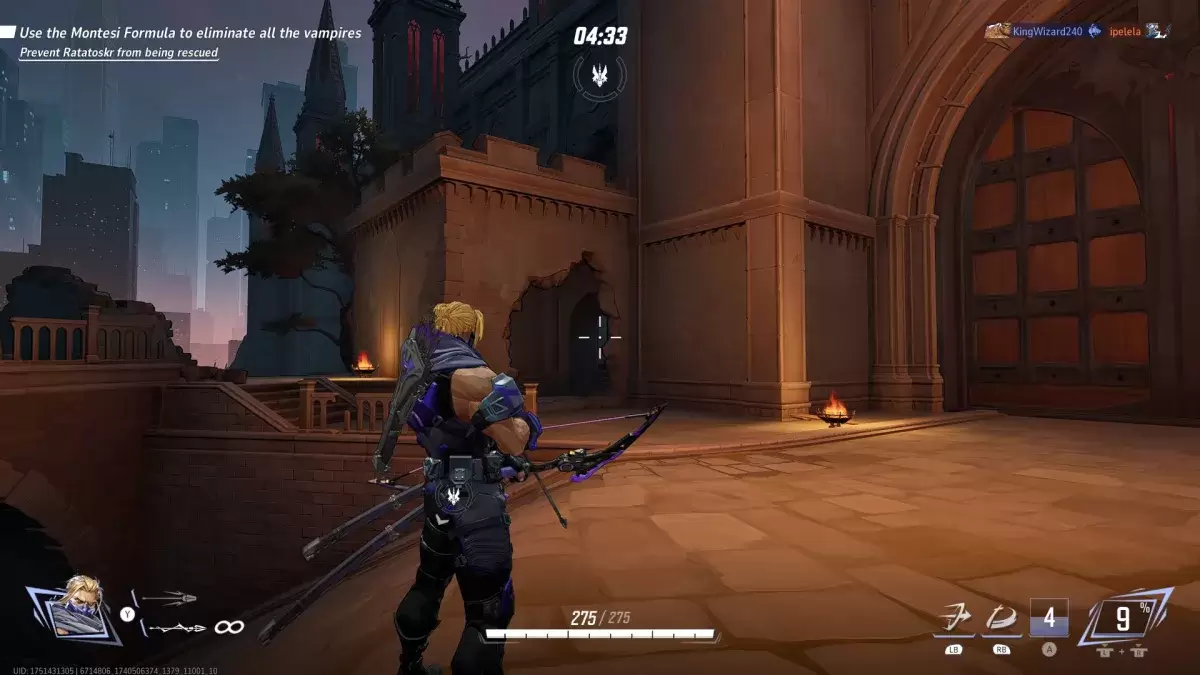 The doors to Dracula's castle in Marvel Rivals, near the Bloodstorm One statue.