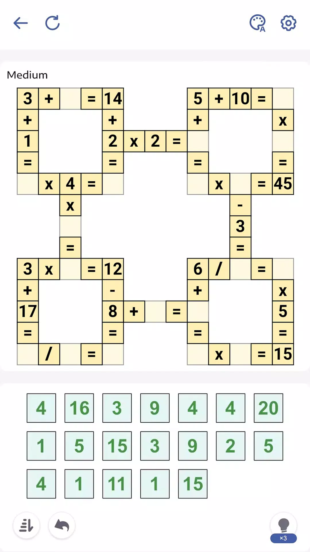 Crossmath - Math Puzzle Games Capture d'écran 1