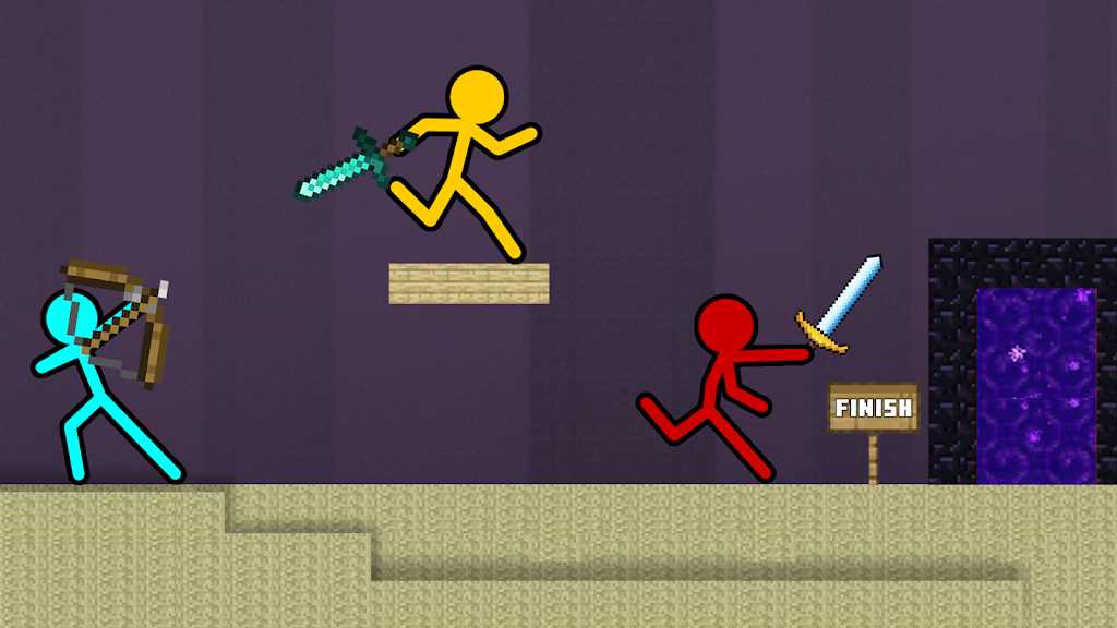 Stick-man Craft Fighting Game Скриншот 2