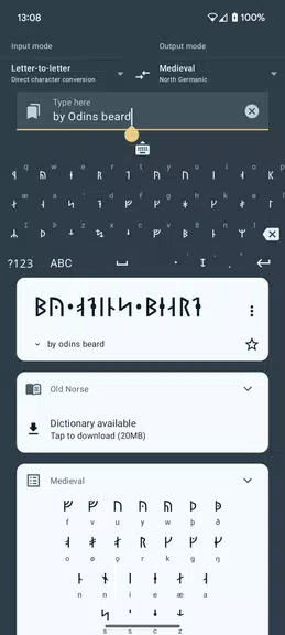 Write in Runic (Runes writer) ဖန်သားပြင်ဓာတ်ပုံ 1