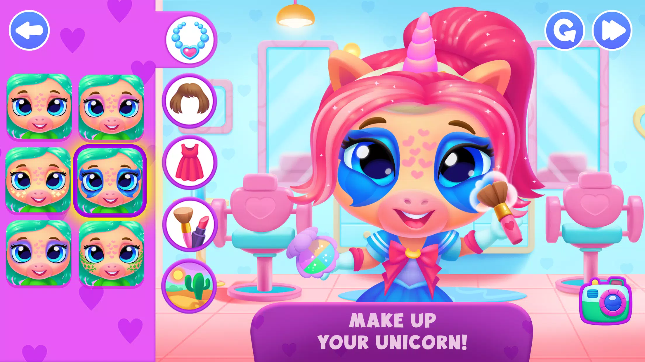 Unicorn Dress up games kids Скриншот 4