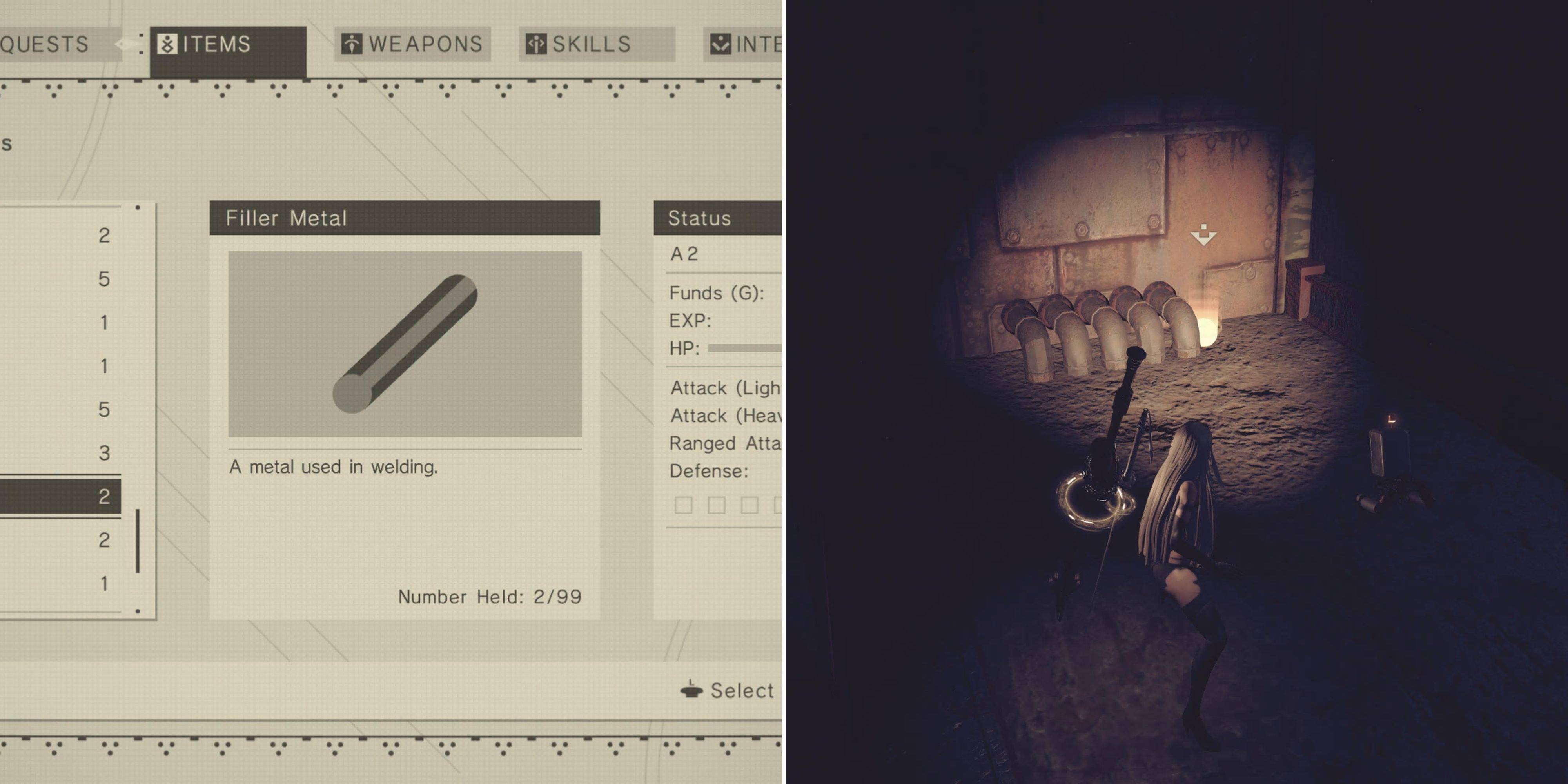 NieR: Automata - 哪裏可以獲得填充金屬