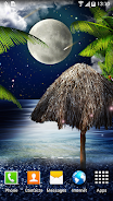 Tropical Night Live Wallpaper Captura de pantalla 2