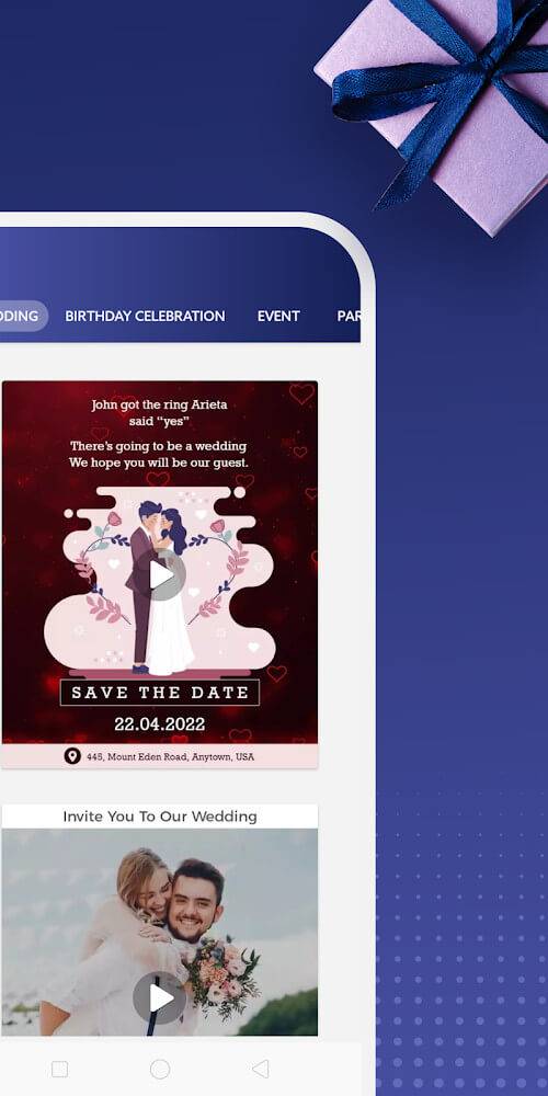 Video Invitation Maker Скриншот 2