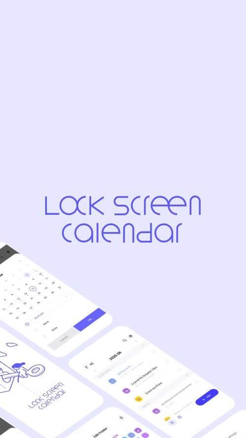 LockScreen Calendar - Schedule Ekran Görüntüsü 1