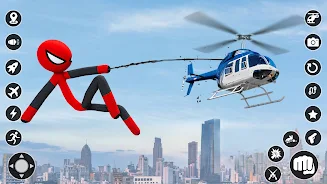StickMan Rope Hero Spider Game Скриншот 4