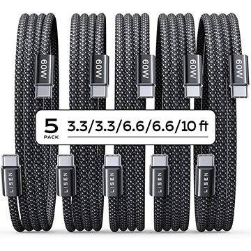    Pack de 5 Cables USB-C por 8 Dólares