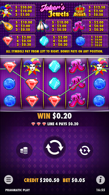 Joker’s Jewels Slot Casino Win Capture d'écran 1