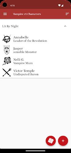 Vampire v5 Characters Tangkapan skrin 2