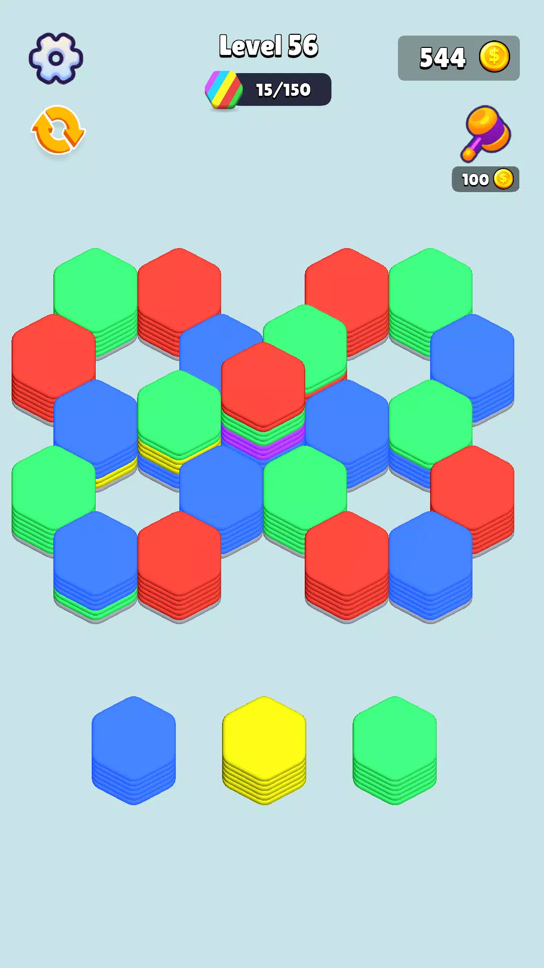 Stack Hexa Sort: Puzzle Match Tangkapan skrin 2