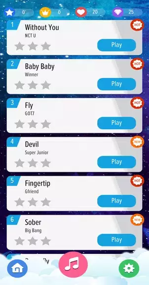 Kpop Piano Magic Tiles Offline - All Korean Song Captura de pantalla 3