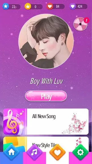 Flower Pink Piano Tiles - Girly Butterfly Songs Capture d'écran 2