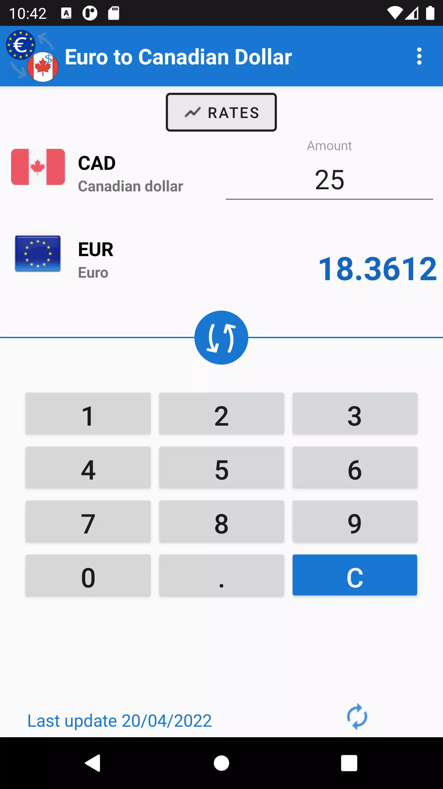 Schermata Euro to Canadian Dollar 3