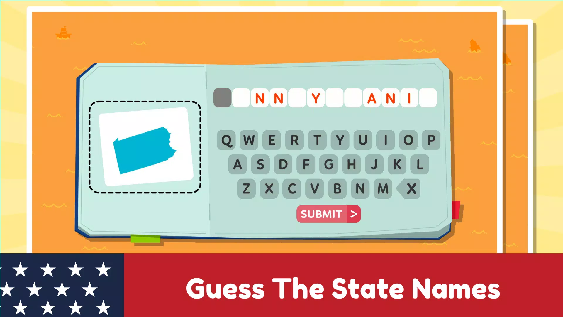 USA Map Kids Geography Games Скриншот 2
