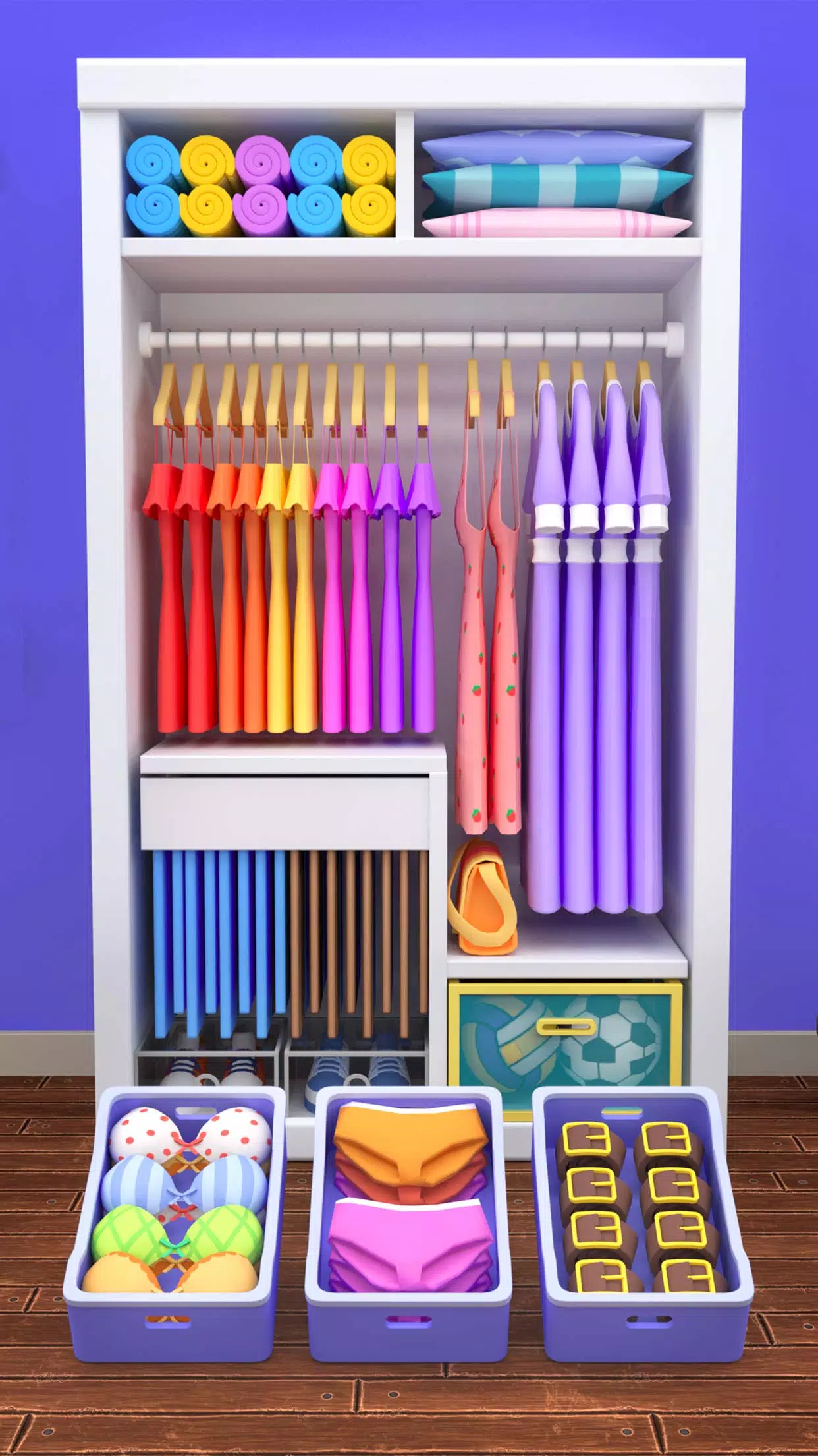 Fill the Closet: Organize Game ဖန်သားပြင်ဓာတ်ပုံ 2