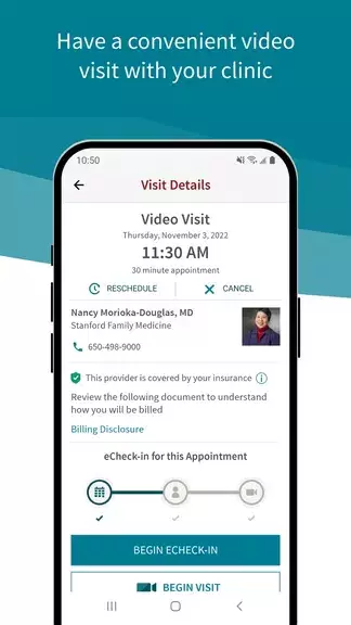 Schermata Stanford Health Care MyHealth 2