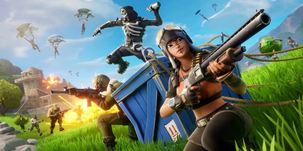 OG Fortnite地圖。該圖像是有關Fortnite歷史的文章的一部分。