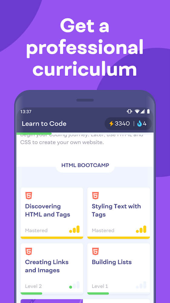 Mimo: Learn Coding Mod ဖန်သားပြင်ဓာတ်ပုံ 1