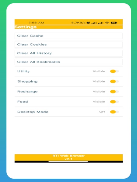 RTI Web Browser: Fast & Secure 스크린샷 1