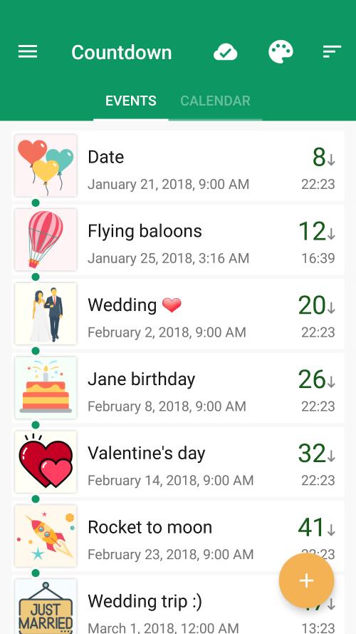 カウントダウンウィジェット Countdown Widget スクリーンショット 1
