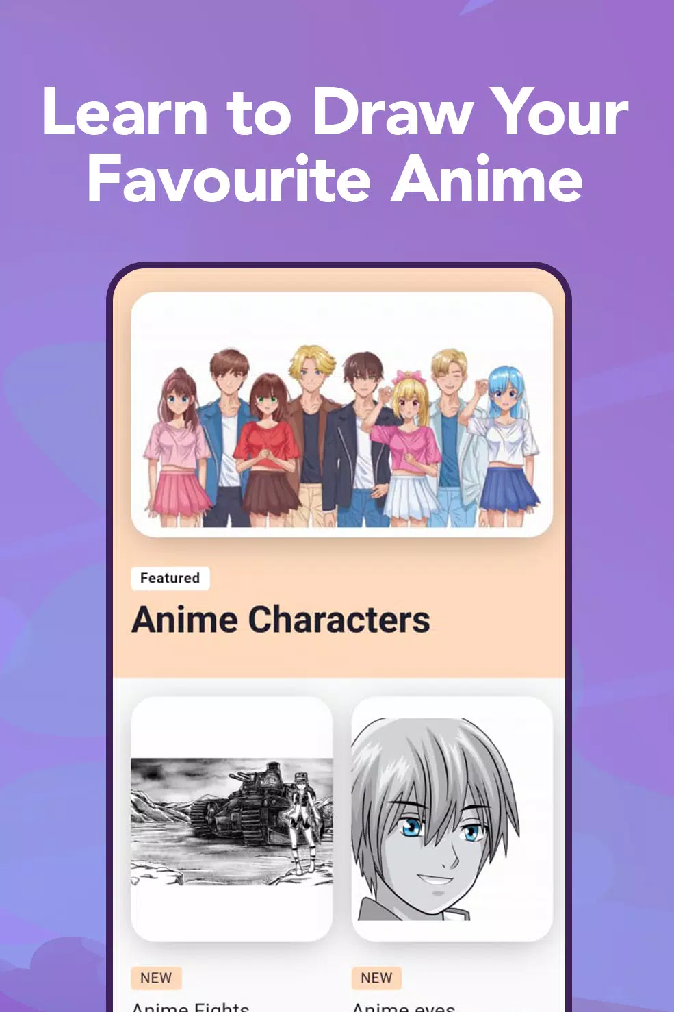 Learn to Draw Anime by Steps Captura de pantalla 1