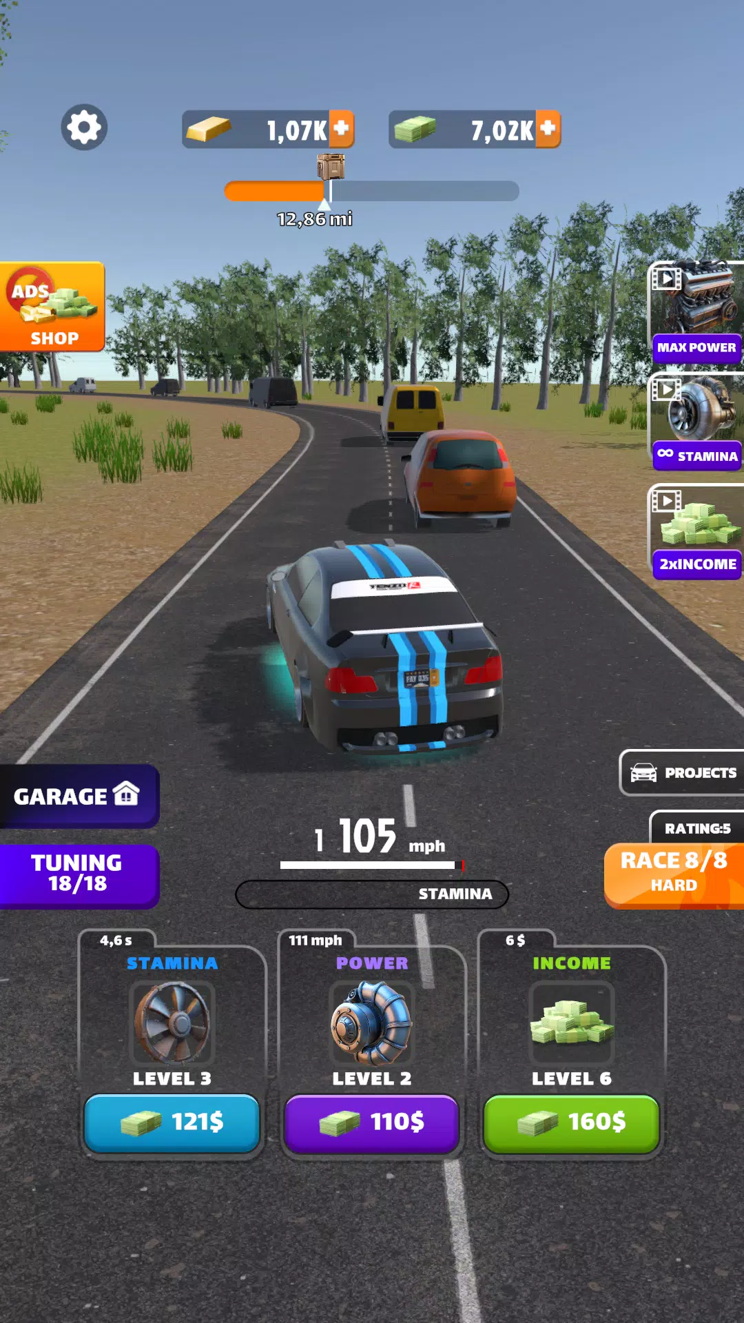 Racing Highway: Car Idle ภาพหน้าจอ 3