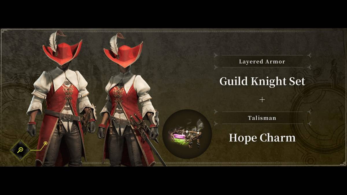 Monster Hunter Wild,Guild Knight和Hope Charm的预订DLC。