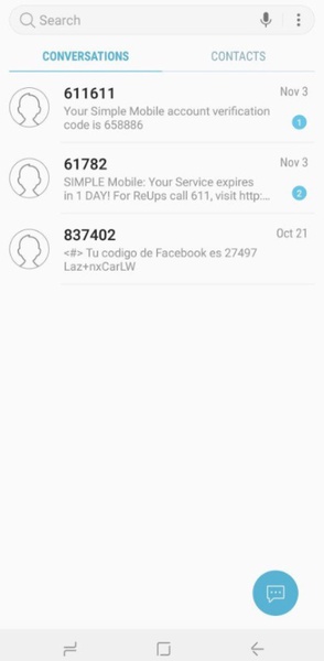 Samsung Messages Скриншот 3