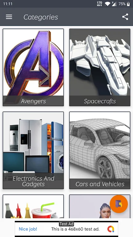 3D Model Viewer - OBJ/STL/DAE Скриншот 1