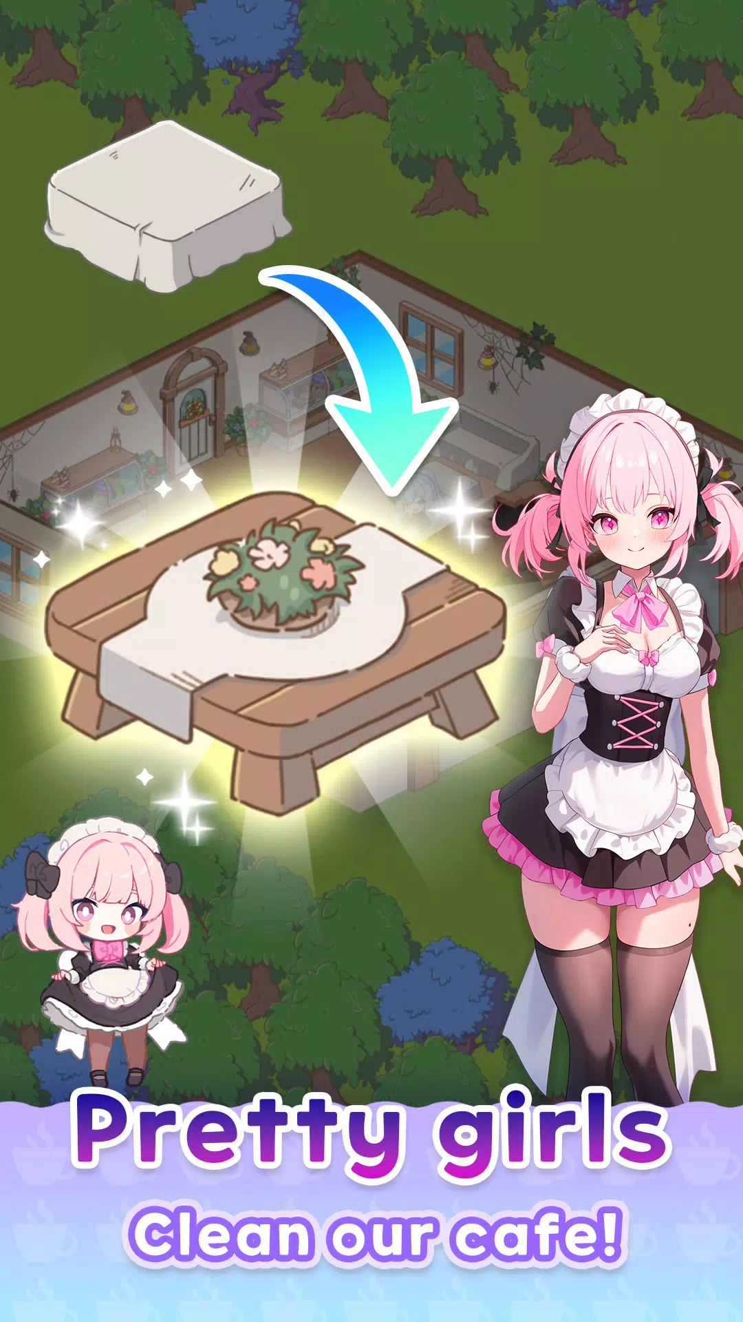 Merge Maid Cafe - Isekai Story Capture d'écran 3