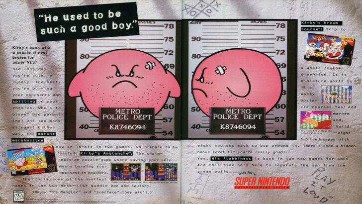 Kirby's mugshot from a 1995 ad