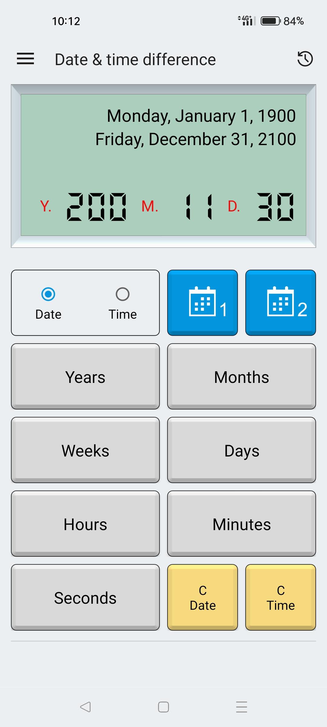 Date & time calculator应用截图第4张