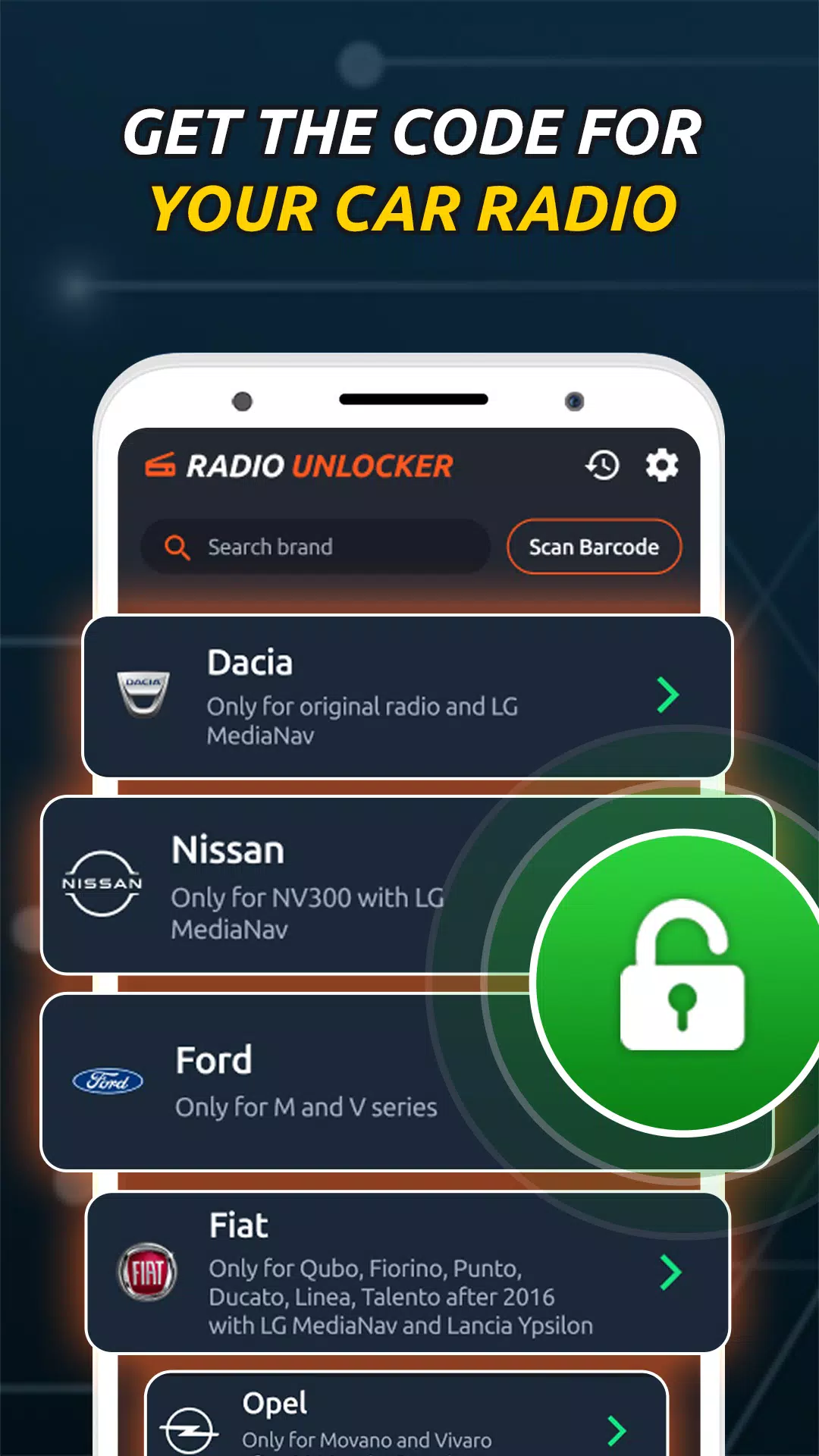 Radio Code Generator Unlocker Скриншот 2