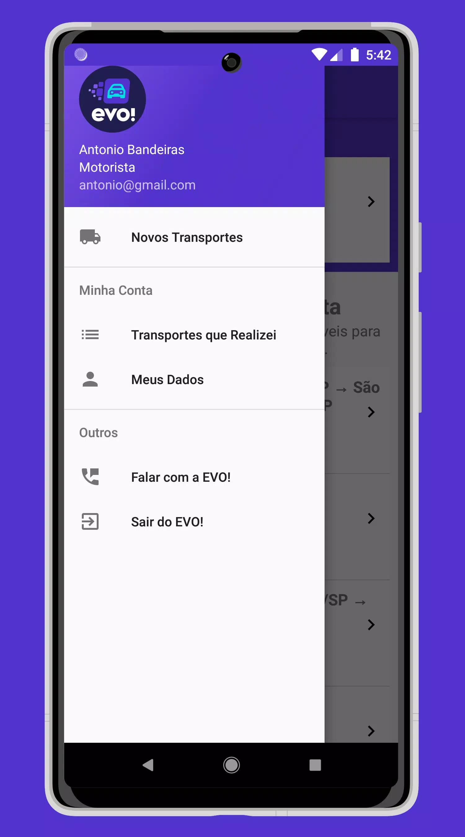 EVO! Transporte de Veículos Captura de pantalla 2