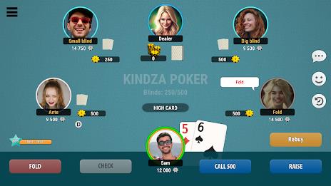 Kindza Poker - Texas Holdem Captura de pantalla 1