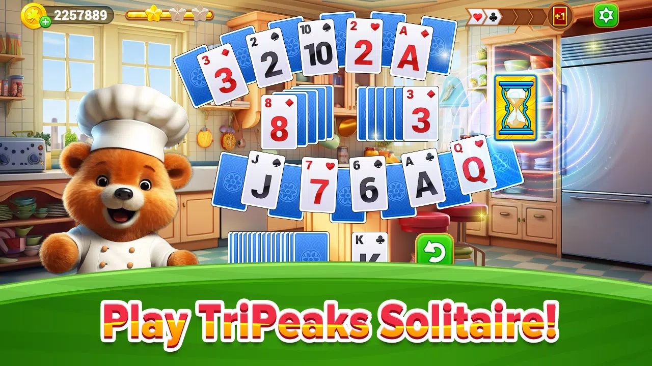 Cooking Solitaire Chef Bear Скриншот 1