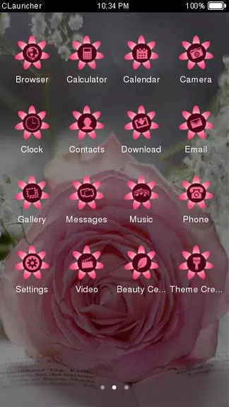 Pretty Pink Rose Theme 스크린샷 2