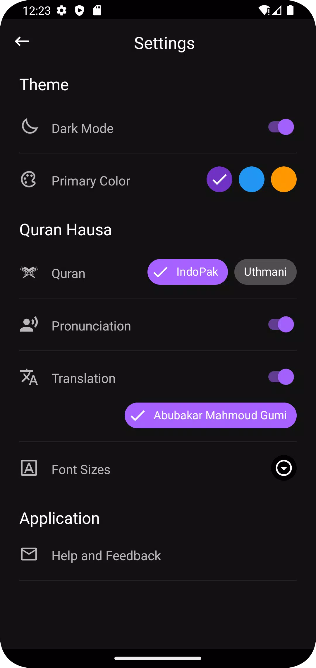 Schermata Al Quran Hausa Translation 4