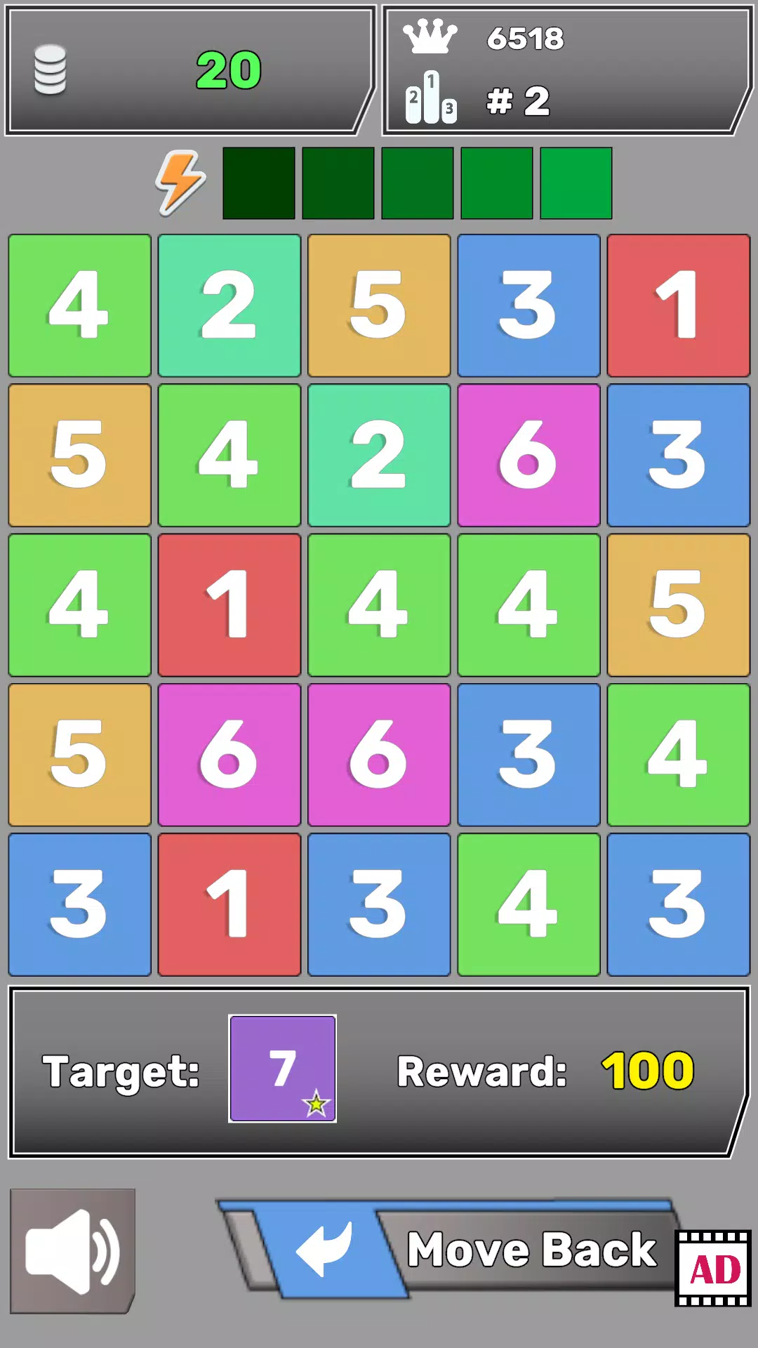 Number Blocks Match Puzzle. Скриншот 1