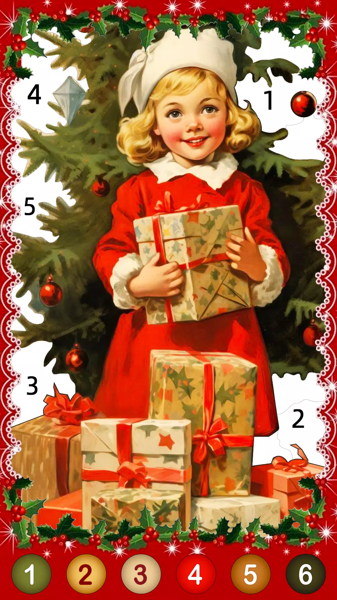 Christmas Game Color by number スクリーンショット 1
