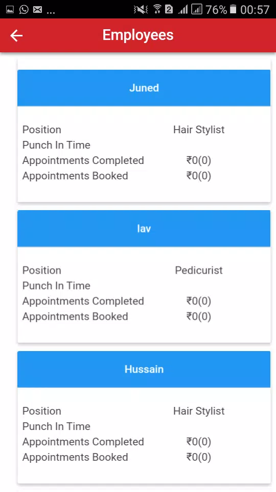 Be U Salons Partner App 스크린샷 1