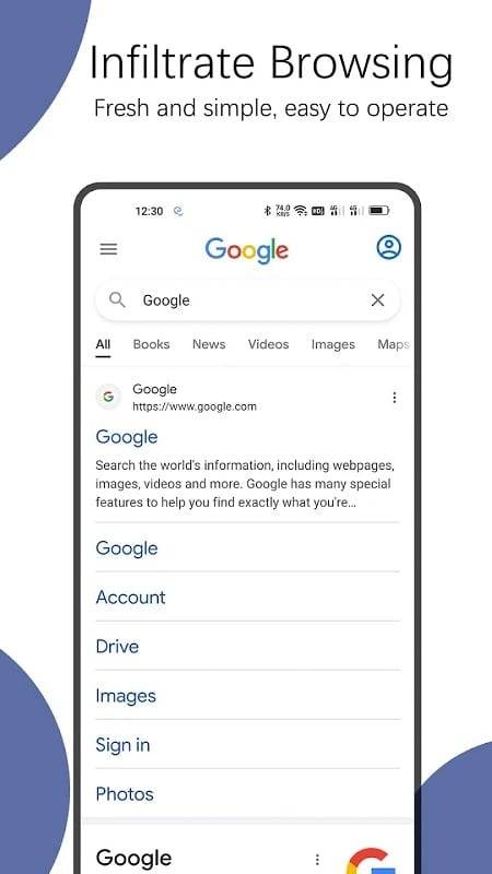 Rainsee Browser Скриншот 2